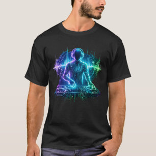 Soundwave Syndicate Futuristic Neon DJ T-Shirt