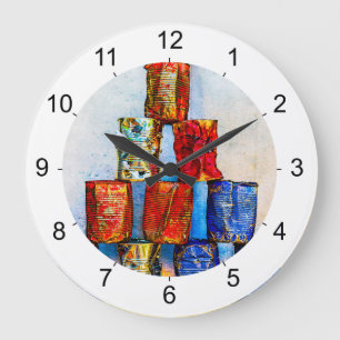 Soup Cans - After The Lunch Large Clock