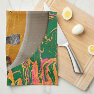 soup dancers collage tea towel