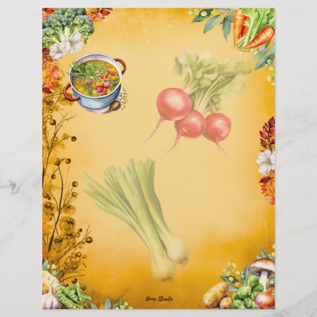 Soup Du Jour Blank Full Recipe Page (Front)