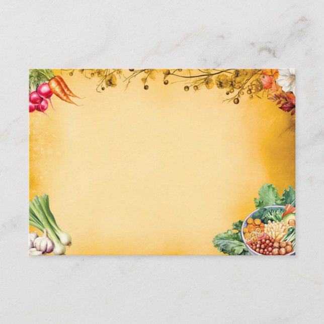 Soup Du Jour Blank Recipe Card (Front)