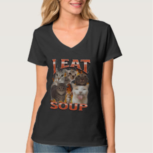 Soup Funny Cat Meme Bootleg Graphic T-Shirt