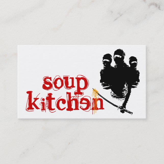 soup kitchen : ninja noodles business card (Front)