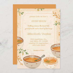 Soup Night Dinner Party Invitations