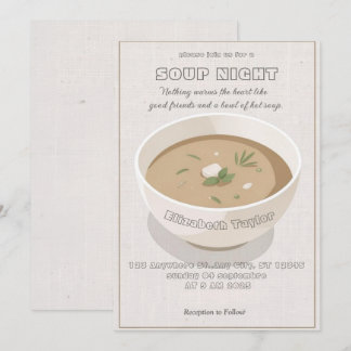 Soup Night Dinner Party Invitations