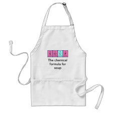 Periodic table Soup - the chemical formula for soup apron