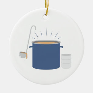 Soup Pot Ceramic Tree Decoration