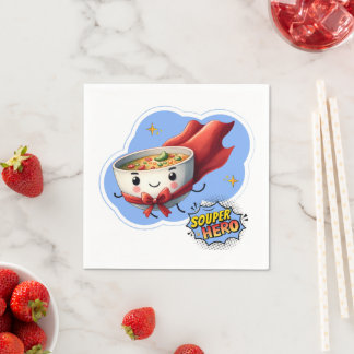 Souper Hero, Super Hero Soup Pun | Napkin