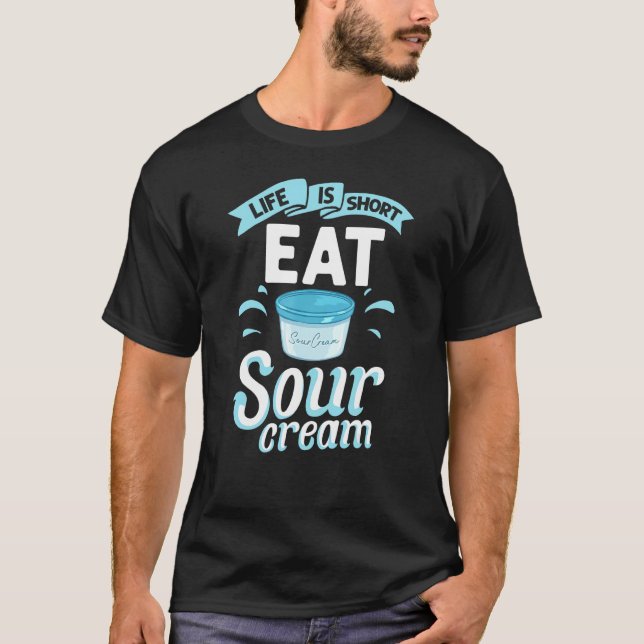 Sour Cream Sauce Vegan Dip Onion Dipping Keto Food T-Shirt (Front)