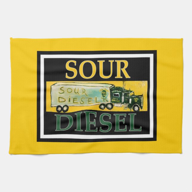SOUR DIESEL TEA TOWEL (Horizontal)