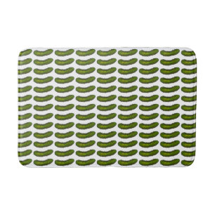 Sour Green Dill Pickle Pickles Foodie Kosher Deli Bath Mat