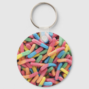 Sour Gummy Worms Key Ring