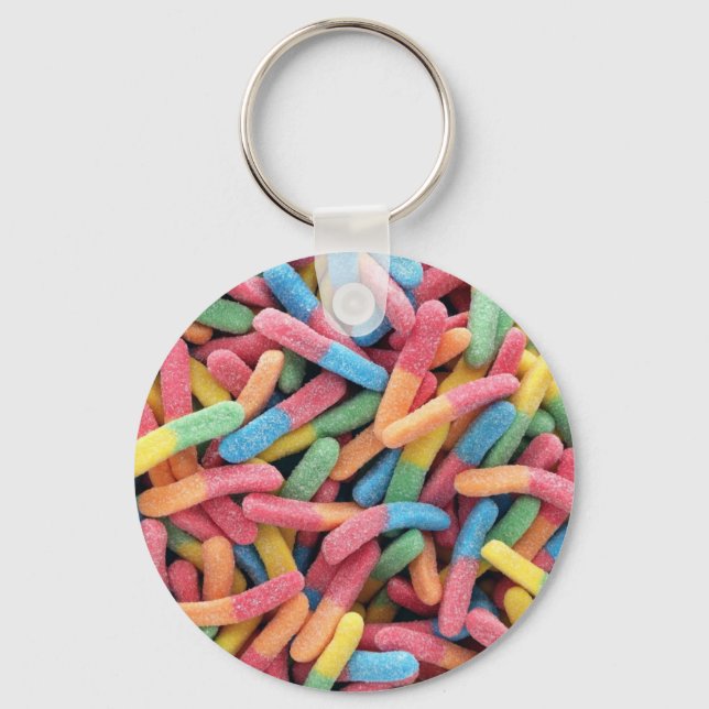 Sour Gummy Worms Key Ring (Front)