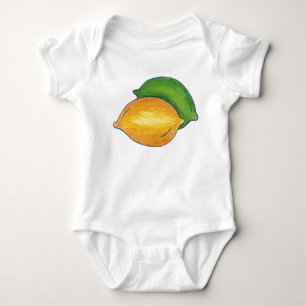 Sour Lemon n' Lime Citrus Fruit Cooking Foodie Baby Bodysuit