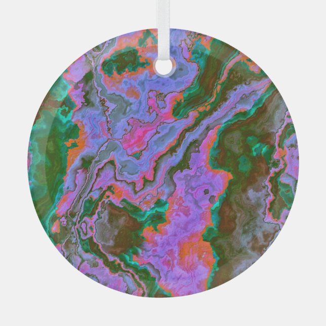 Sour Marble   Glass Tree Decoration (Front)