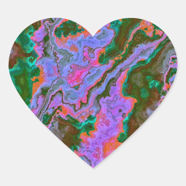 Sour Marble   Heart Sticker (Front)