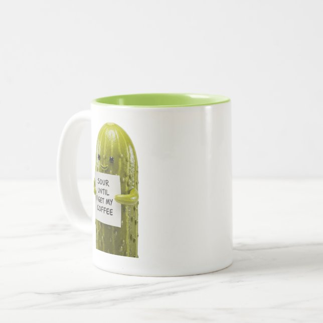 Sour pickle coffee mug (Front Left)