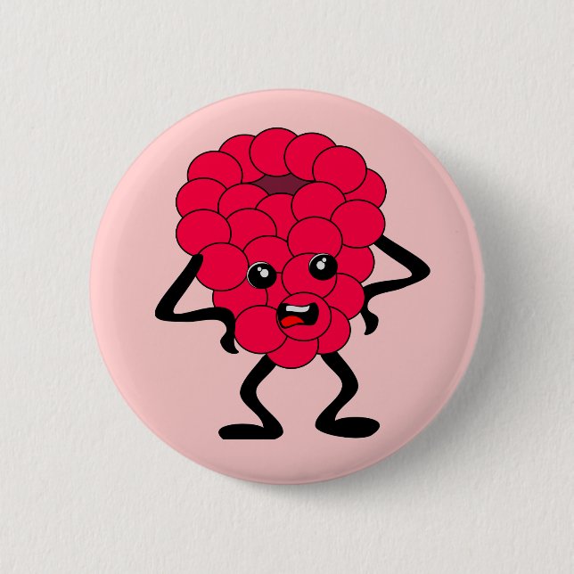 Sour Raspberry: Bad Fruit Gang 6 Cm Round Badge (Front)