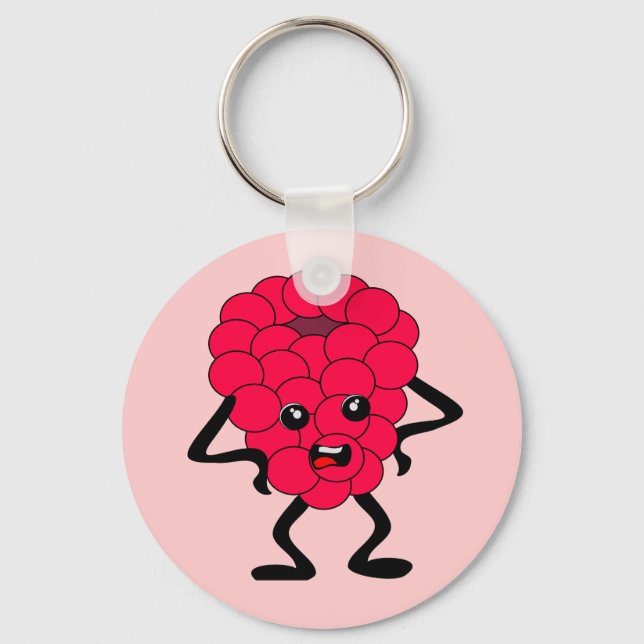 Sour Raspberry: Bad Fruit Gang Key Ring (Front)