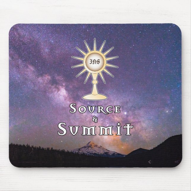 Source and Summit: Holy Eucharist  Mouse Mat (Front)