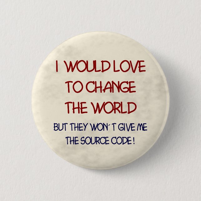 source code 6 cm round badge (Front)