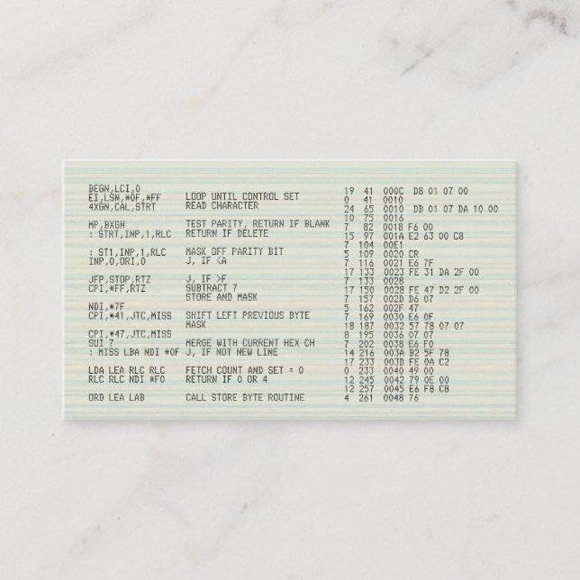Source Code Business Card (Front)