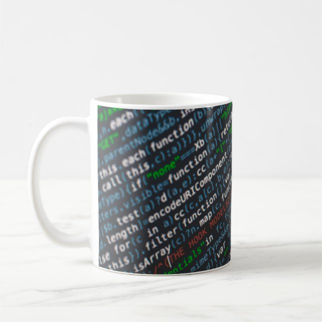 Source codes screenshot coffee mug (Left)