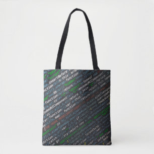 Source codes screenshot tote bag