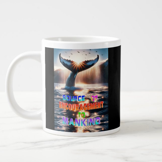 Source Of Encouragement To Mankind Large Coffee Mug (Left)