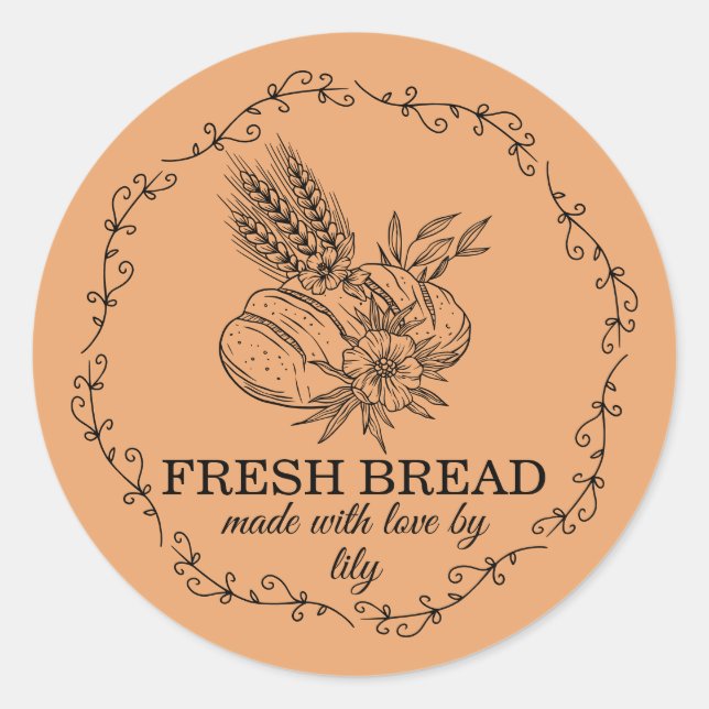 Sourdough Bread Baking Classic Round Sticker (Front)