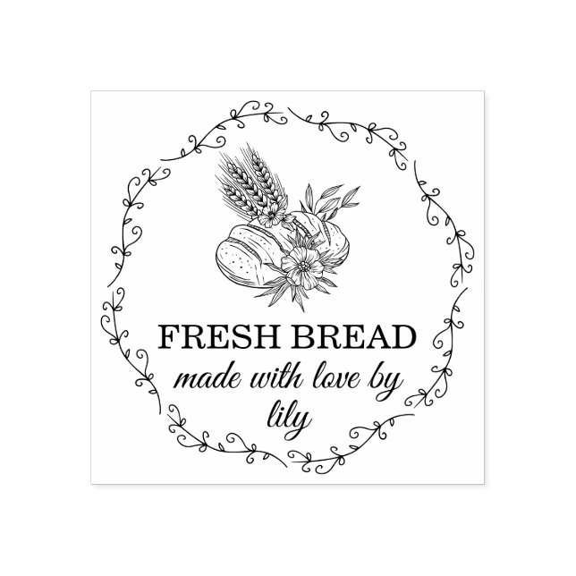 Sourdough Bread Baking Rubber Stamp (Imprint)