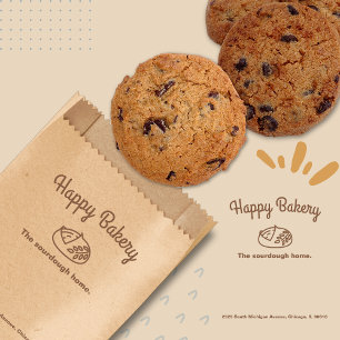 Sourdough Bread Minimalist Logo Classic Bakery Favour Bags