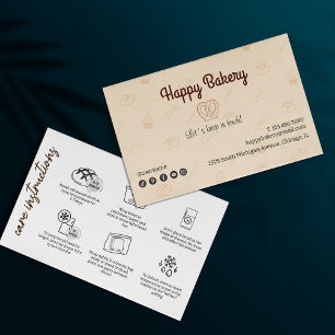 Sourdough Care Instructions Beige Bakery Icons 