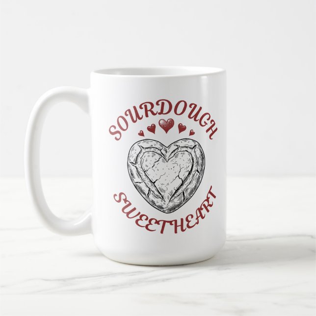 Sourdough Sweetheart – Funny Valentine Gift Coffee Mug (Left)