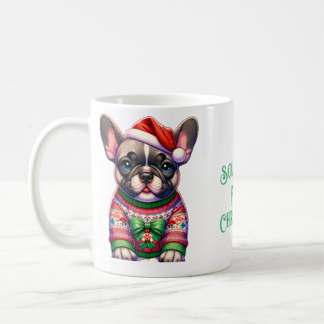 Sourpug Christmas ugly sweater Coffee Mug (Left)