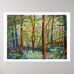 Sous-bois au printemps poster
