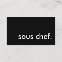 sous chef.