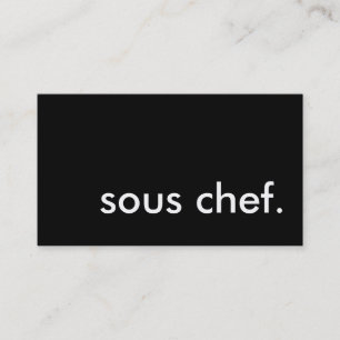 sous chef. business card
