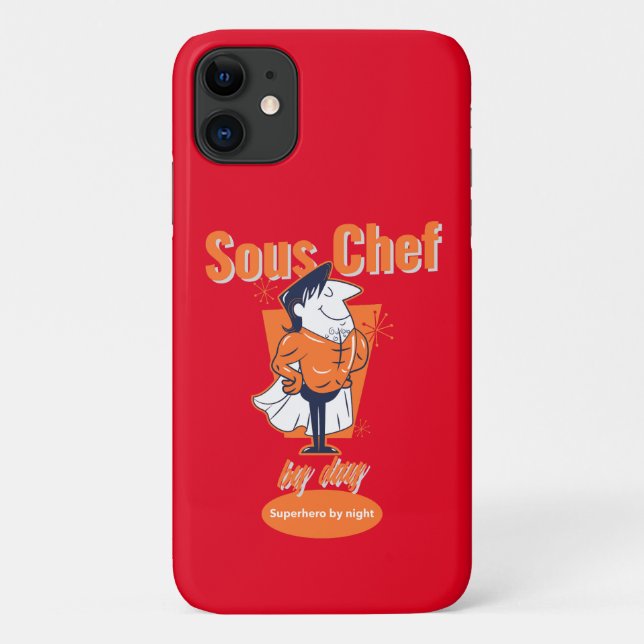 Sous Chef by Day, Superhero by Night Case-Mate iPhone Case (Back)