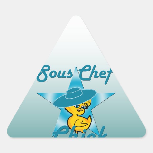 Sous Chef Chick #7 Triangle Sticker (Front)