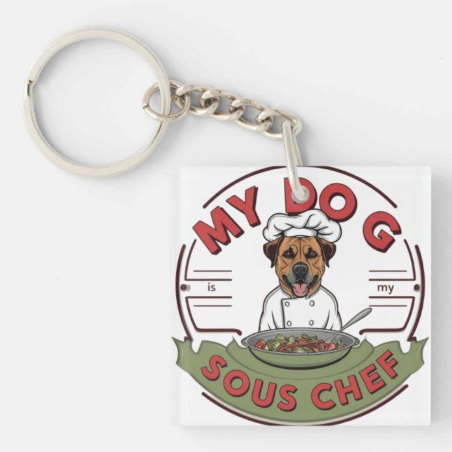 Sous Chef Pup Key Ring (Front)