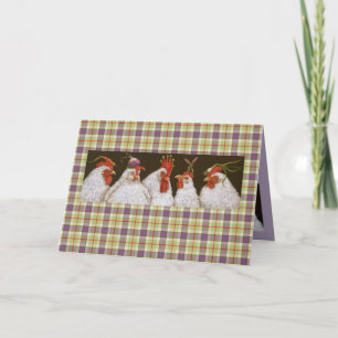 Sous Chefs at the Vegan Cafe'  on plaid card