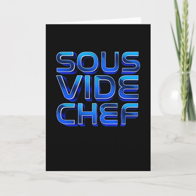 Sous Vide Chef Cooking Kitchen Food Cook Card (Front)
