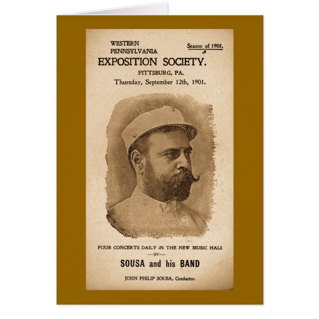 Sousa and his Band 1901 - Vintage Advertisement (Front)