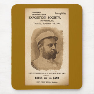 Sousa and his Band 1901 - Vintage Advertisement Mouse Mat