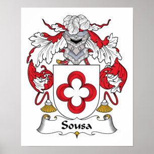 Sousa Family Crest Poster