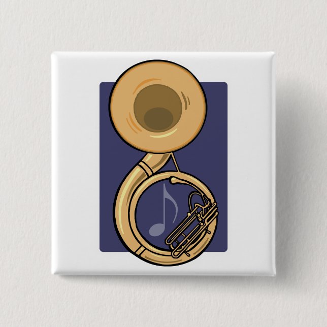 sousaphone 15 cm square badge (Front)