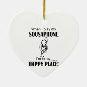 Sousaphone Happy Place Ceramic Tree Decoration