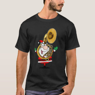 Sousaphone Marching Band Christmas Santa Gift For T-Shirt