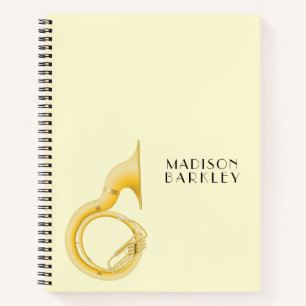 Sousaphone Marching Band Music Teacher Musician Notebook